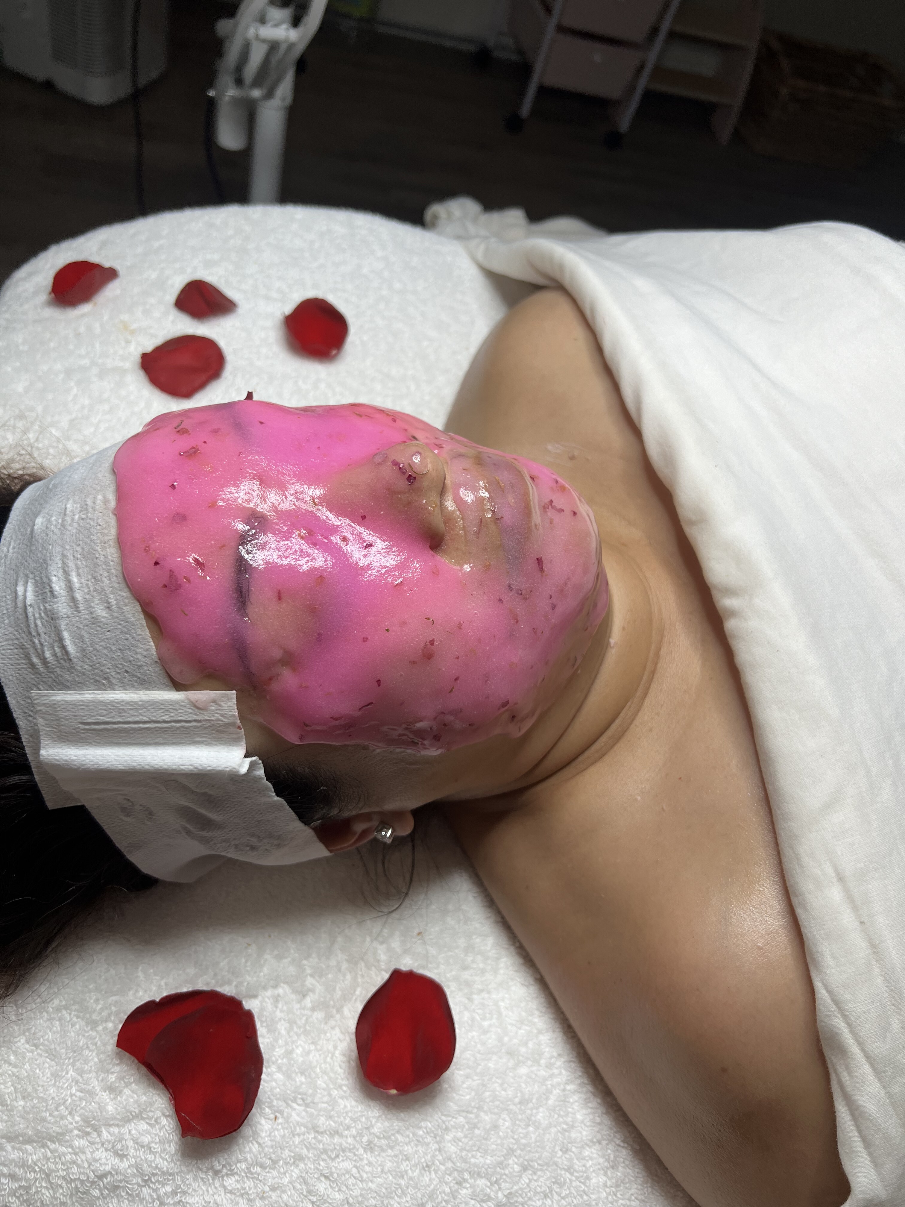 A customized facial treatment in progress at Esthetics by Ely